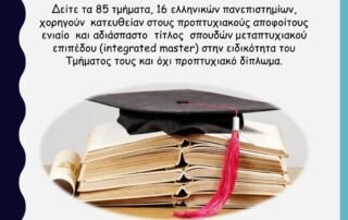 Τμήματα ΑΕΙ χορηγούν κατευθείαν μεταπτυχιακό τίτλο